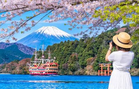 후지산과 하코네 오와쿠다니, 야마나카코 당일치기 여행, 오와쿠다니 케이블카 무료 제공