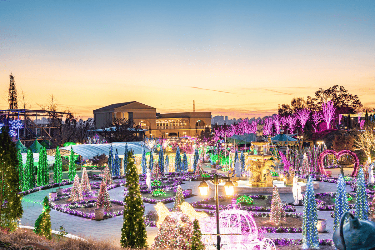 빛으로 물든 파주 퍼스트가든, 서울 근교 야경 여행